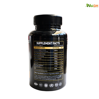 Fatcrush Gold- A Natural Fat Burner | Fat Burner for Weight Loss for Women and Men | Weight Loss Supplement Capsules | Weight Management | Helps Convert Fat into Energy Supplement (60 Capsules)